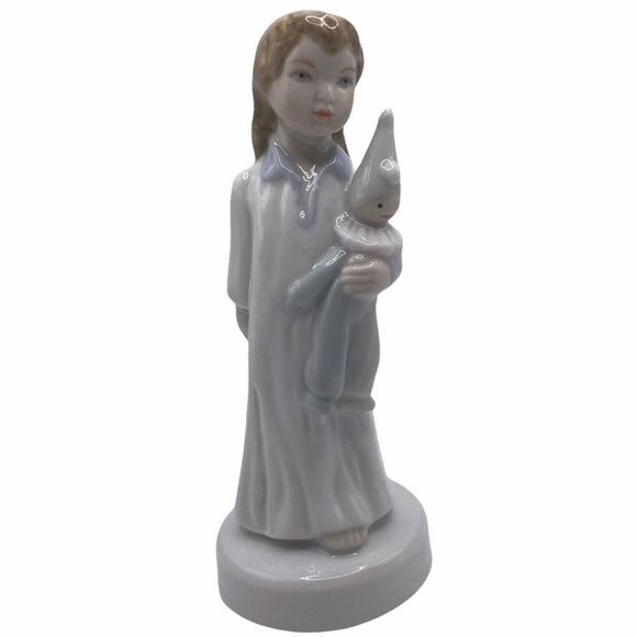 Royal Dux Other - ROYAL DUX CZECH HAND PAINTED  PORCELAIN GIRL WITH CLOWN FIGURINE 6"